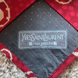 NWT Yves Saint Laurent Vintage Red Paisley Tie